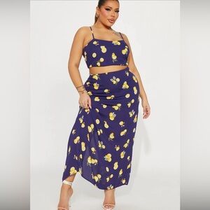 NWT Lemon Pie skirt set, 3x, fashion nova